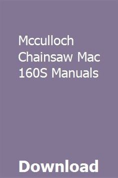 Mcculloch Mac 120 Manual Pdf